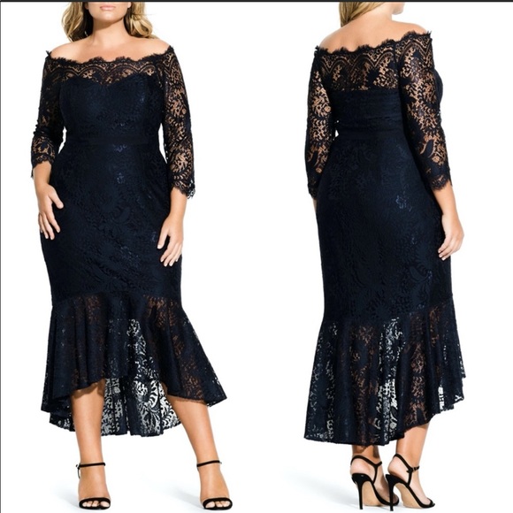 CITY CHIC Estella Off the Shoulder Dress NWT - Picture 3 of 8